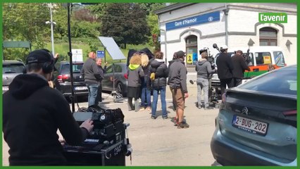 Didier Bourdon en tournage à Hamoir