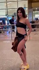 Taniya Chatterjee spotted at the airport as she heads in to catch a flight outta Mumbai