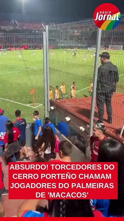 TORCEDORES DO CERRO PORTENO SÃO RACISTAS COM JOGADORES DO PALMEIRAS; VEJA MOMENTO