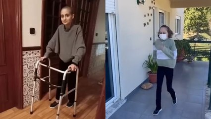 Young Girl's incredible recovery as she learns to walk again!