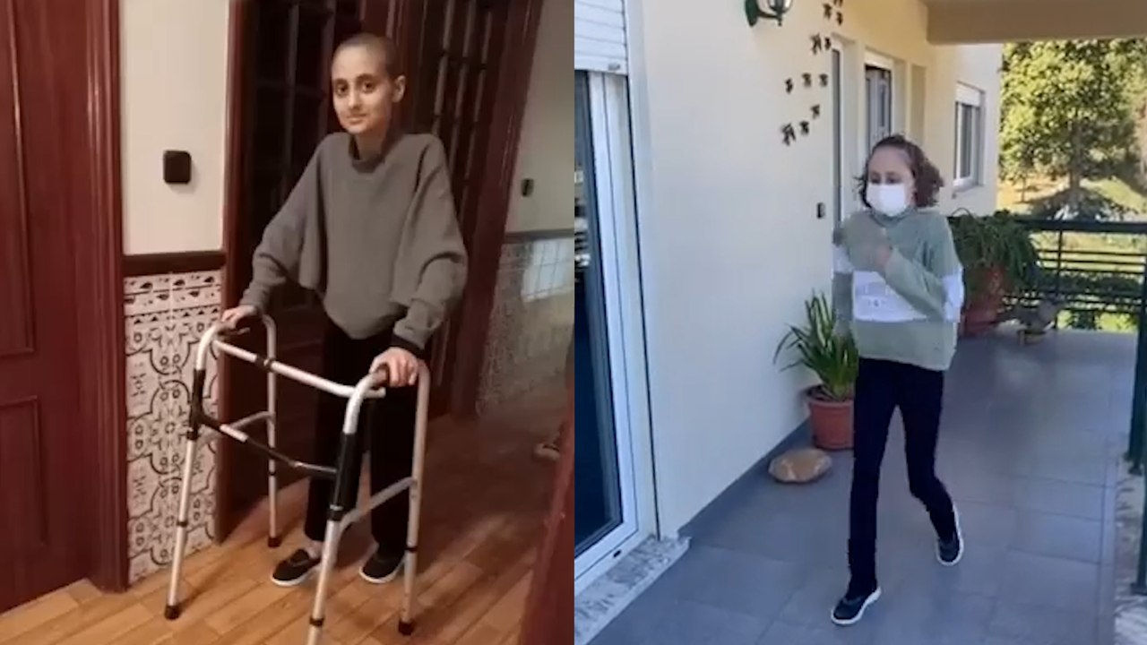 Young Girl's incredible recovery as she learns to walk again!