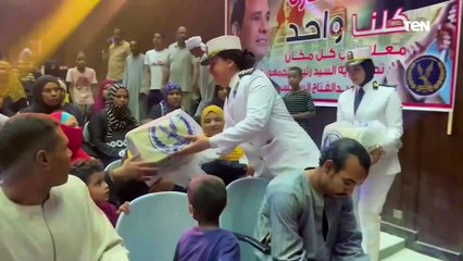 مواصلة توزيع مساعدات عينية علي المواطنين بالمناطق الأكثر إحتياجا وكذا المرأة المعيلة