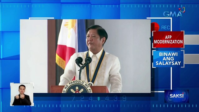 Pangulong Bongbong Marcos, nangakong susuportahan ang huling yugto ng AFP modernization | Saksi