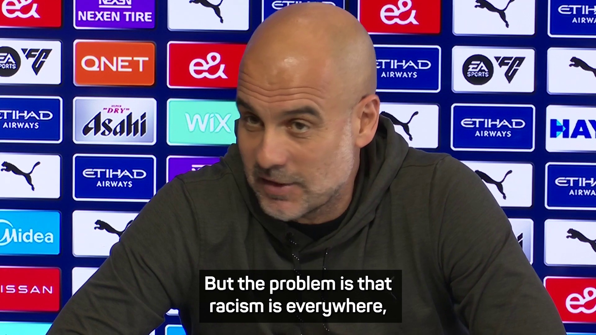 Guardiola 'not optimistic' that racism in Spain will stop soon