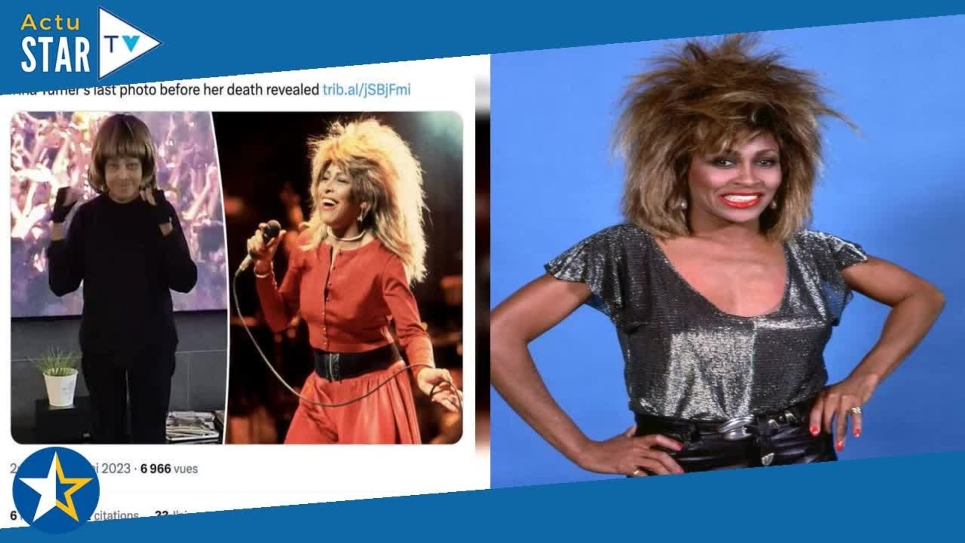 Tina Turner frêle avec une perruque et sans maquillage : ce dernier cliché  bouleversant pris avant s - 動画 Dailymotion
