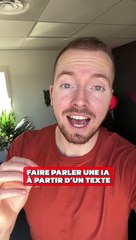 Faire parler une IA a partir d’un texte