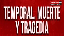 Tragedia en Varela: un hombre se descompensó y murió mientras rescataba a sus hijos de la tormenta