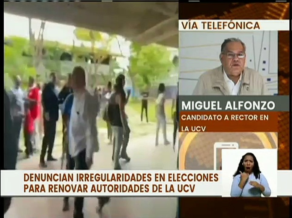 Candidato de la UCV, Miguel Alfonzo: Se desarrollaron  actos irregulares durante las elecciones