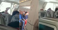 ¡Tremendo susto! Un imprudente pasajero decidió abrir la puerta de un avión cuando estaba en el aire