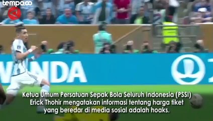 Tải video: Erick Thohir Umumkan Penjualan Tiket Laga Timnas Indonesia vs Argentina Mulai 29 Mei