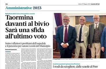 Rassegna stampa 27-05-23 edizione Messina