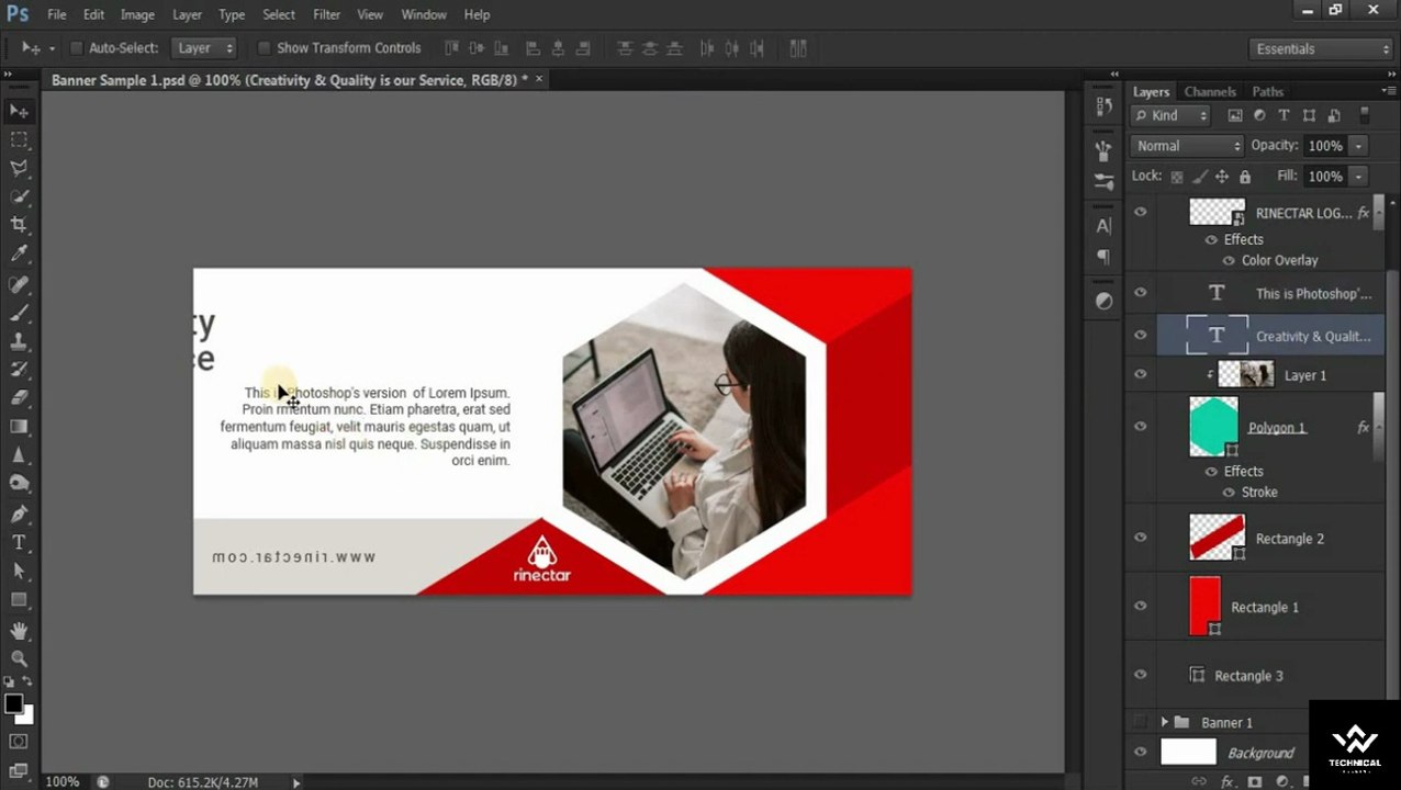 Website Banner Design In Photoshop In Hindi | Photoshop Banner Design | Web Banner Design Photoshop