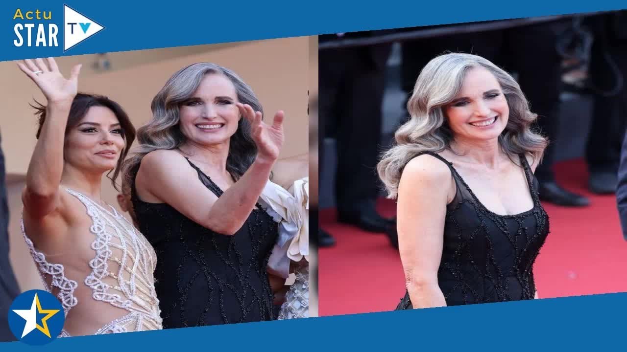 Cannes 2023 : Andie MacDowell très naturelle dans une robe noire au détail qui fait mouche