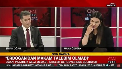 Sinan Oğan eliyle işaret etti, Fulya Öztürk soru sormaktan vazgeçip programı kapadı.