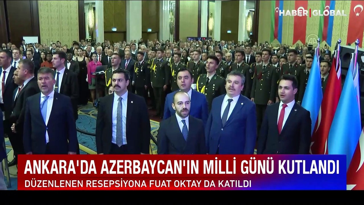Ankara'da Azerbaycan'ın milli günü kutlandı... Resepsiyona Fuat Oktay da katıldı