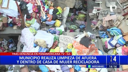 SJL: Municipio realiza limpieza de casa de mujer recicladora