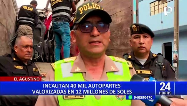 El Agustino: policía recupera autopartes robadas en inmueble de San Jacinto