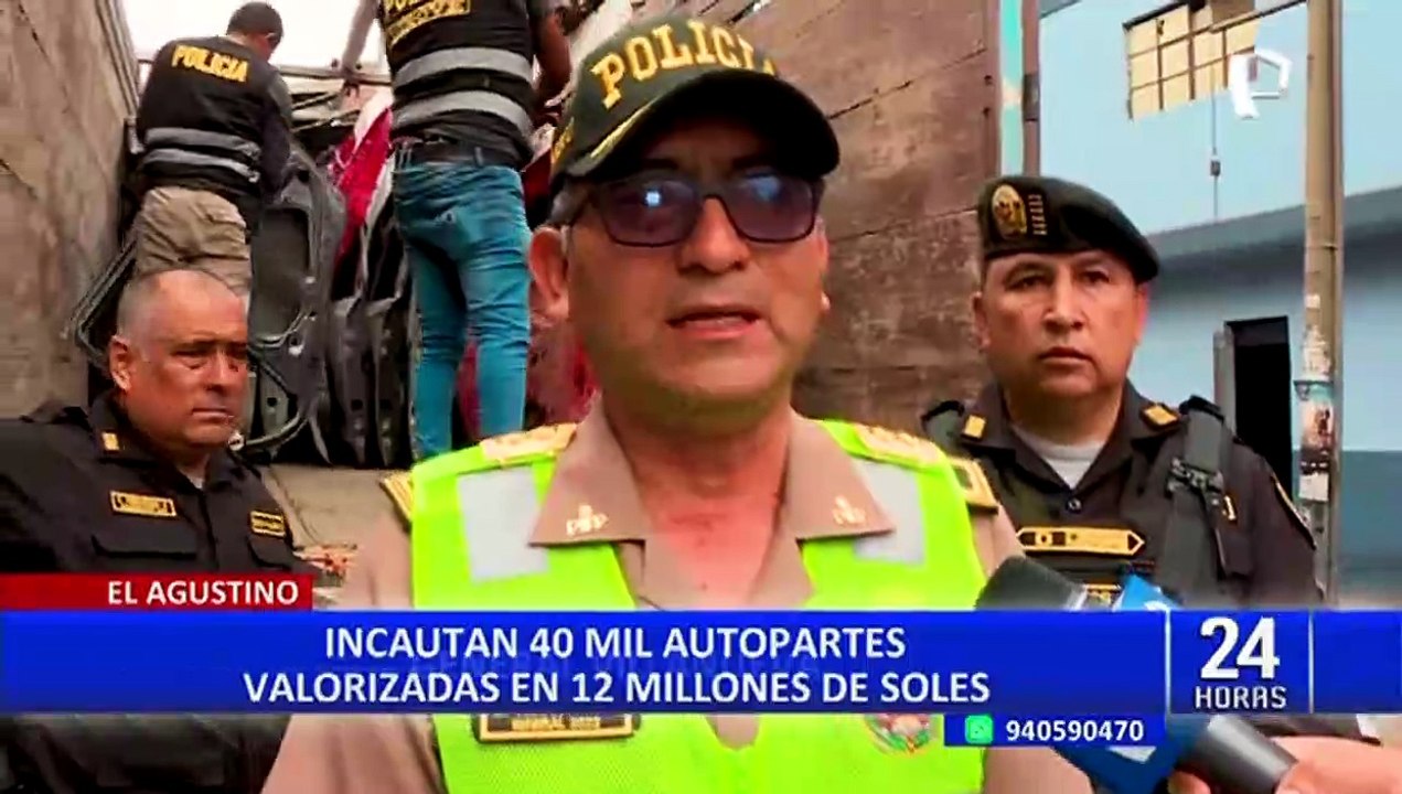El Agustino: policía recupera autopartes robadas en inmueble de San Jacinto