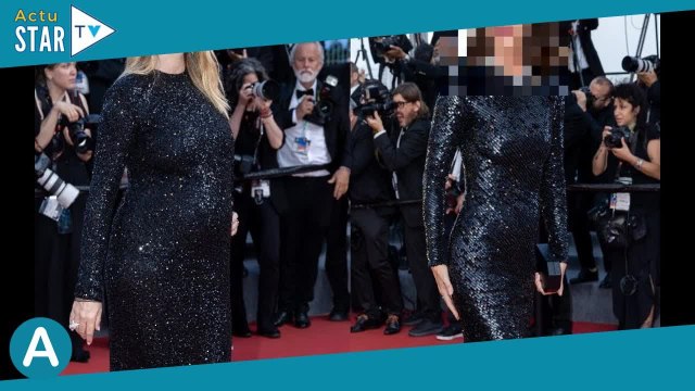 Virginie Efira enceinte à Cannes : grossesse et glamour sur tapis rouge... son look copié par un gra