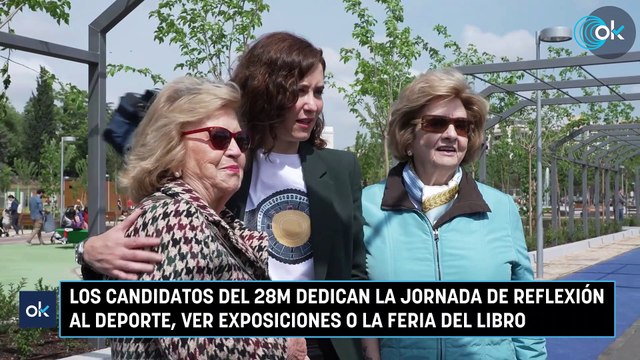 Los candidatos del 28M dedican la jornada de reflexión al deporte, ver exposiciones o la Feria del Libro