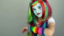 My Little Pony Rainbow Dash Makeup Tutorial! Equestria Girl Doll Cosplay   Kittiesmama