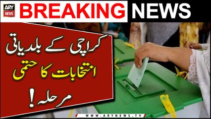 The final phase of local body elections in Karachi