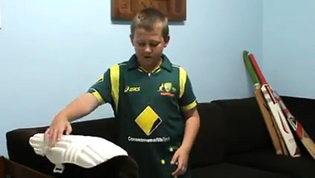 A61 grey nicolls cricket pads and gloves.