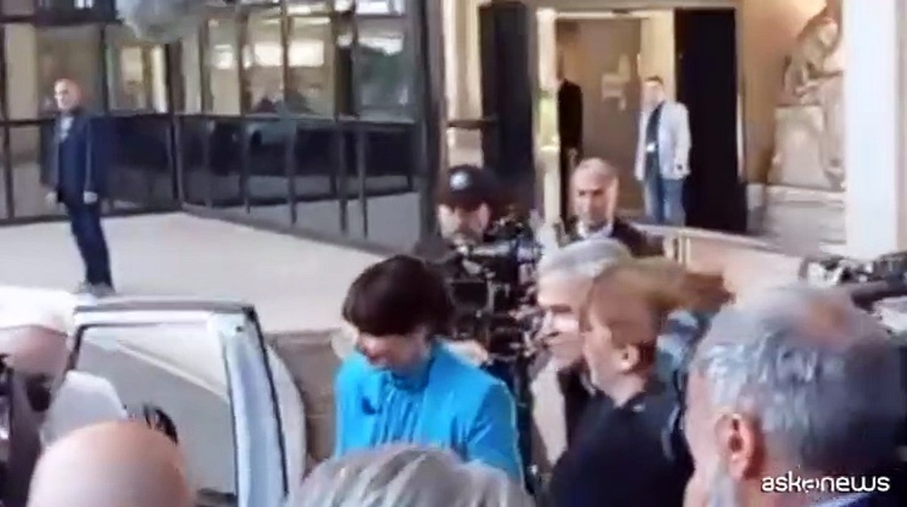 L'arrivo del Papa a Saxa Rubra, per la prima volta in Rai