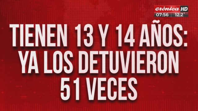 Menores delincuentes: tienen 13 y 14 años y ya los detuvieron 51 veces