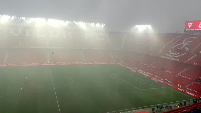 El diluvio en el Pizjuán amenaza el Sevilla-Real Madrid