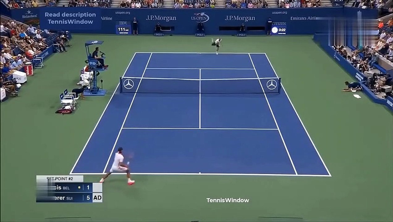 Federer vs Darcis US Open 2015