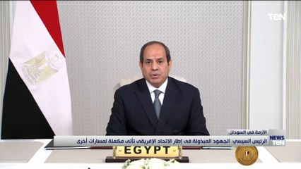 السيسي: الجهود المبذولة في إطار الاتحاد الإفريقي تأتي مكملة لمسارات أخرى