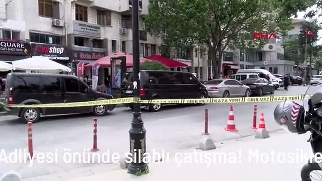 Büyükçekmece Adliyesi önünde silahlı çatışma! Motosikletle gelip ateş açtılar