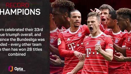 Bayern Munich's Bundesliga triumph in numbers