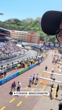 Florent Manaudou assiste aux qualifications du Grand Prix de Formule 1 de Monaco avec sa compagne Pernille Blume.