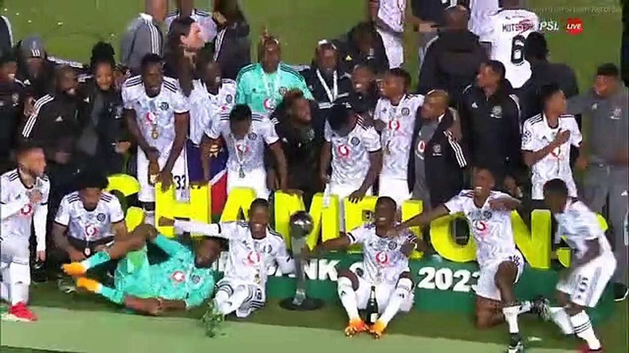 Pirates Players Dancing for the trophy -- _ Nedbank Cup