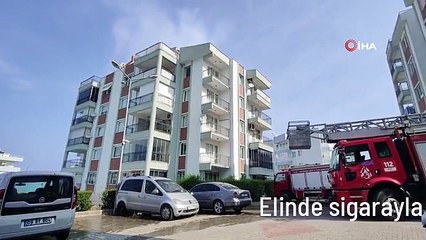 Elinde sigarayla uyuya kaldı, çıkan yangında yaralandı