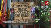 Crean recuerdos con cenizas del Popocatépetl en Atlixco, Puebla