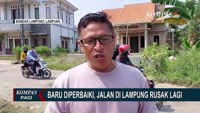Tidak Abis Pikir, Jalan di Bandar Lampung Kembali Rusak Usai Diperbaiki!