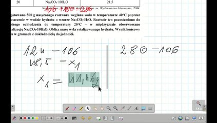 Rozpuszczalność hydratów węglanu sodu ZADANIE 14 UJ 2021  Z PROPORCJI chemia chemistry_1080pFHR