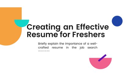 Professional Resume Building for Freshers: Easy Step-by-Step Process