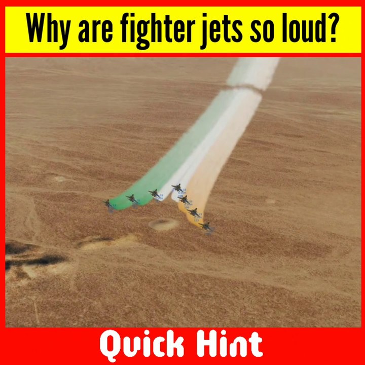 Why Fighter Jets are loud than passenger plains? quick hint video