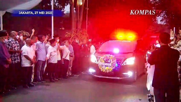 Kedatangan Jenazah Eks Menteri Kelautan dan Perikanan Sarwono Kusumaatmadja di Rumah Duka
