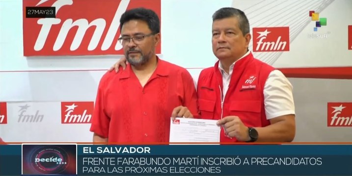 El Salvador: Frente Farabundo Martí inscribe fórmula presidencial