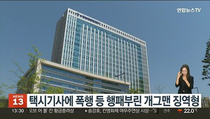택시기사에 폭행 등 행패부린 개그맨 징역형