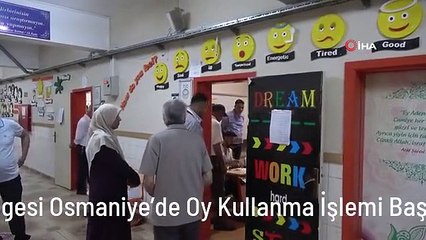 Deprem Bölgesi Osmaniye'de Oy Kullanma İşlemi Başladı