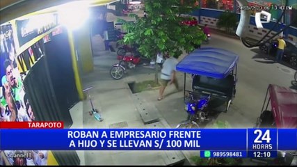 Trujillo: hampones interceptan y roban S/100 mil a empresario frente a su hijo
