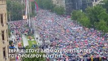 Σερβία: Ογκώδης διαδήλωση πολέμιων του Βούτσιτς