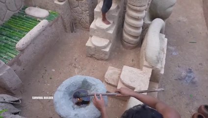 Building Temple Underground House With King Cobra Swimming Pools Part I