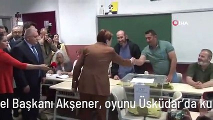 İYİ Parti Genel Başkanı Akşener, oyunu Üsküdar'da kullandı